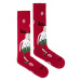 Červené vzorované ponožky Froté Párty sob