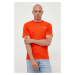 Bavlnené tričko Calvin Klein oranžová farba, jednofarebné, K10K109894