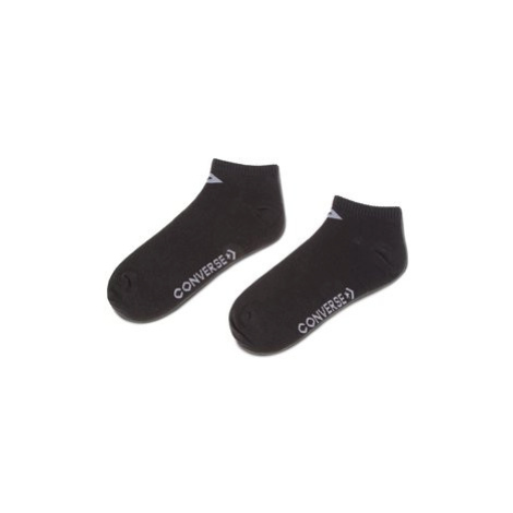 Converse Súprava 3 párov kotníkových ponožiek unisex E747B-3010 Čierna