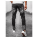 Čierne pánske štýlové džínsy