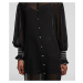 Košeľa Karl Lagerfeld Silk Maxi Shirt W/ Smocking Čierna