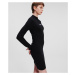 Šaty Karl Lagerfeld Jeans Klj Lslv Knitted Dress Čierna