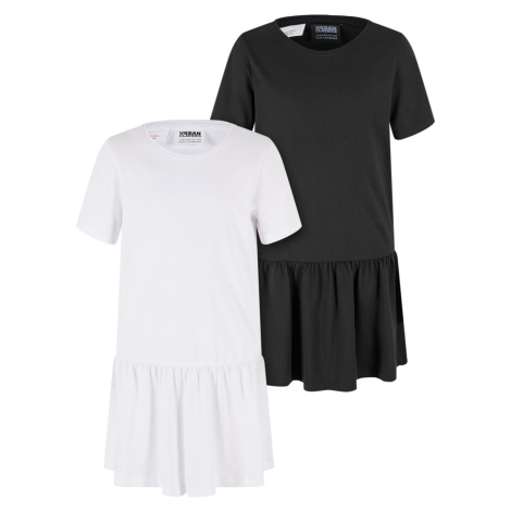 Valance Tee Dress for Girls - 2 Pack White+Black Urban Classics