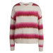 Ružovo-krémový dámsky pruhovaný sveter s prímesou vlny ORSAY