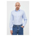 Bavlnená košeľa Polo Ralph Lauren pánska,slim,s talianskym golierom,712873368