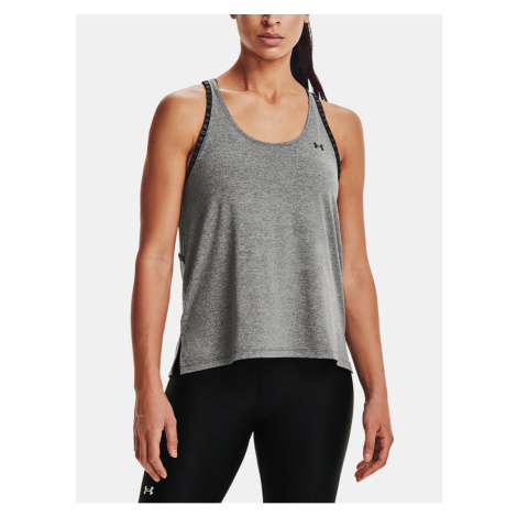 Tielko Under Armour Knockout Mesh Back Tank - šedá