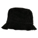 Large corduroy hat black