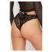 Trendyol Black Lace Ribbon/Bow Detailed Brazilian Knitted Panties