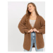 Brown fluffy cardigan without OH BELLA closure