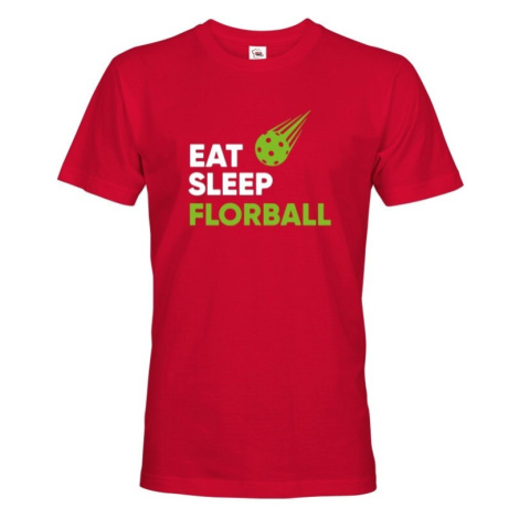 Pánske tričko pre florbalistov - Eat, sleep, florbal - pre fanúšikov florbalu