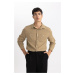 DEFACTO Modern Fit Polo Neck Long Sleeve Shirt