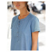 Blancheporte Džínsové rovné šaty, eco-friendly zapratá modrá