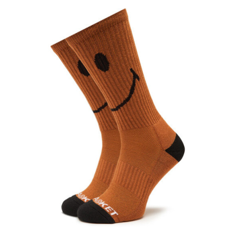 Market Ponožky Vysoké Unisex Smiley 360001158 Hnedá