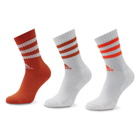 Adidas Súprava 3 párov vysokých ponožiek unisex 3-Stripes IC1324 Farebná