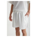 GRIMELANGE RAMADANP012 Men's 100% Cotton Waffle Ecru Short