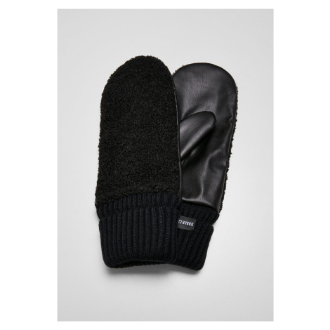 Synthetic leather gloves Sherpa black Urban Classics