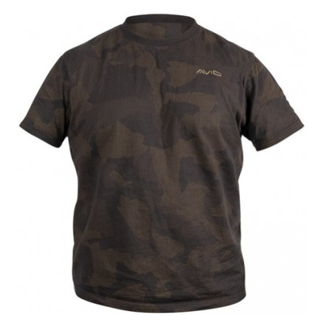 Avid carp tričko distortion camo t-shirt