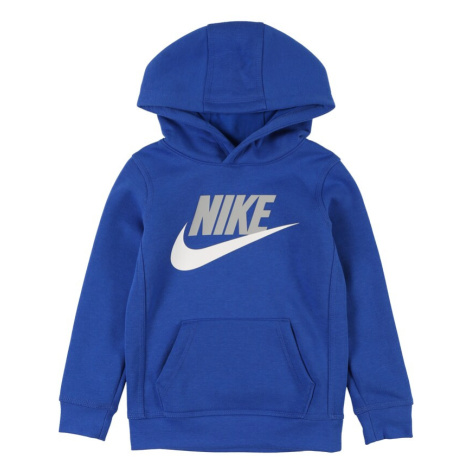 Nike Sportswear Mikina  kráľovská modrá / sivá / biela