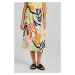 SUKŇA GANT REL MID PALM PRINT LINEN SKIRT MEDAL YELLOW