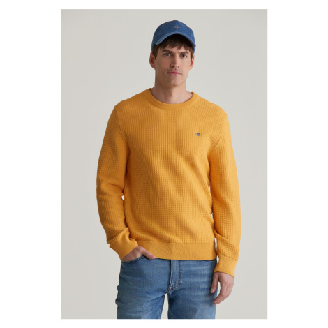 SVETER GANT COTTON TEXTURED C-NECK FADED SUNSET