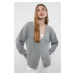 Trendyol Gray Basic V-Neck Knitwear Cardigan