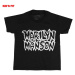 Tričko metal ROCK OFF Marilyn Manson Classic Logo Čierna