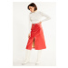 MONNARI Woman's Midi Skirts Imitation Leather Midi Skirt
