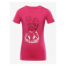Tmavo ružové dievčenské tričko ALPINE PRO Dallo