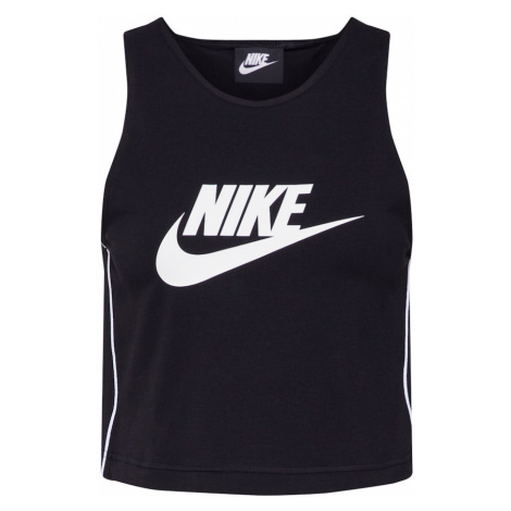 Nike Sportswear Top 'Heritage'  čierna / biela