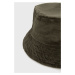 Štruksový klobúk Sisley zelená farba, bavlnený