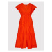 Vero Moda Každodenné šaty Jarlotte 10261022 Oranžová Regular Fit