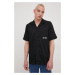 Bavlnená košeľa adidas Originals  Twill HT1654-BLACK, pánska, čierna farba, regular,