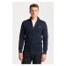 SVETER GANT CASUAL COTTON ZIP CARDIGAN EVENING BLUE