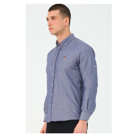 G674 DEWBERRY MEN'S SHIRT-DENIM BLUE-3