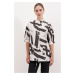 Bigdart 20226 Patterned Oversize Shirt - Black