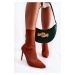 Women's high boots with heeled sock Camel Luisell