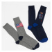 Polo Ralph Lauren Bear Crew Socks 2-Pack navy / melange šedé