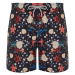 Trendyol Black Standard Size Starfish Patterned Beach Shorts