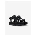 Čierne dámske sandále s koženými detailmi Camper Oruga Up