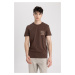 DEFACTO Slim Fit Crew Neck Printed Short Sleeve T-Shirt