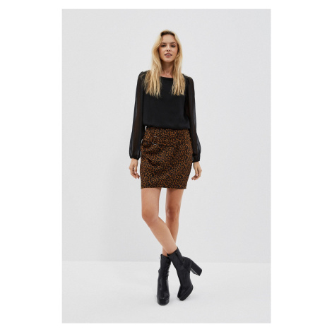 Skirt with print and metallic thread Moodo