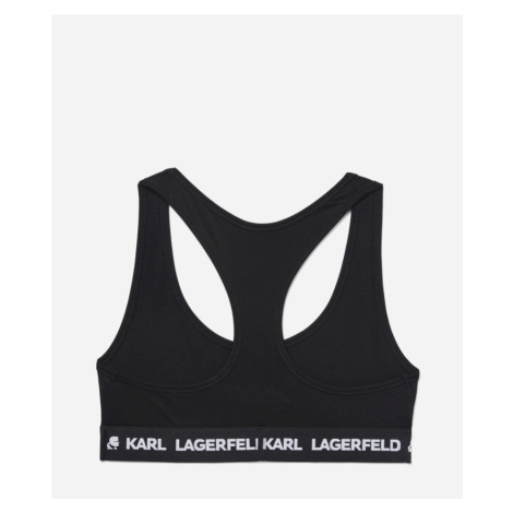 Spodná Bielizeň Karl Lagerfeld Logo Bralette Black