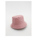 Reserved - Klobúk typu bucket z umelej kože - Ružová