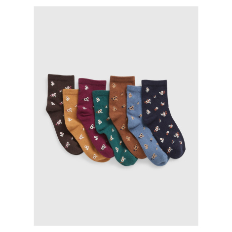 Ponožky GAP Kids s vzorom, 7 párov - Dievčatá