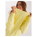 Light yellow women's classic sweater with hems