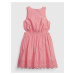 Ružové dievčenské šaty s madeirou GAP