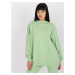 Oversized pistachio cotton sweatshirt