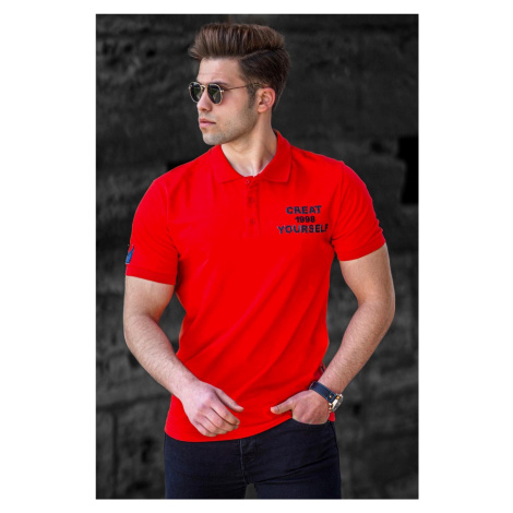 Madmext Red Polo-Collar Men's T-Shirt 5247