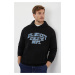 Trendyol Black Regular/Normal Cut Embroidered Inside Polar Fleece/Warm Hooded Sweatshirt