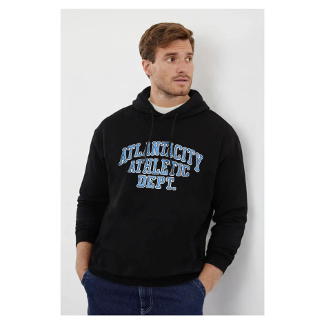 Trendyol Black Regular/Normal Cut Embroidered Inside Polar Fleece/Warm Hooded Sweatshirt